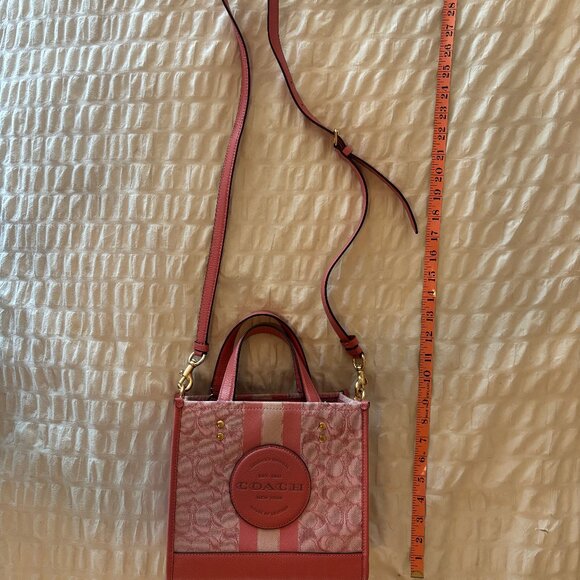Authentic Coach Signature Dempsey Mini Tote Bag w/removable crossbody strap - Picture 2 of 6